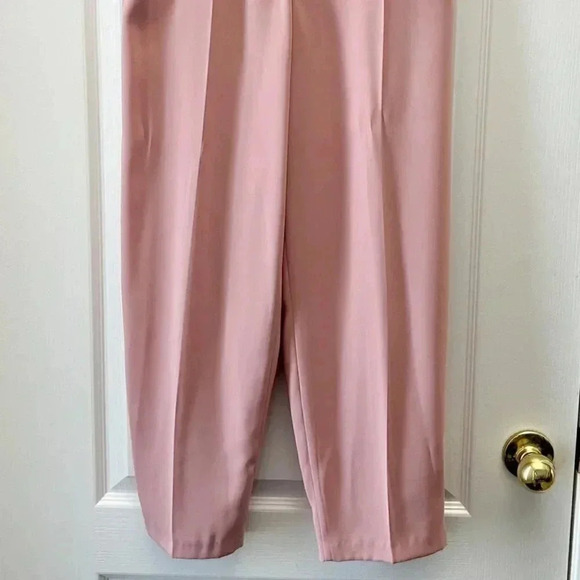 Topshop Trousers High Waisted Tapered  Leg Dress Pants Blush Pink Size 4 NWT - Picture 8 of 16